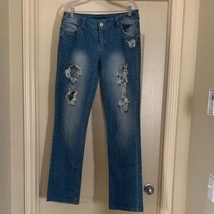 Blue Notes Slim/Straight Distressed Bella Jeans